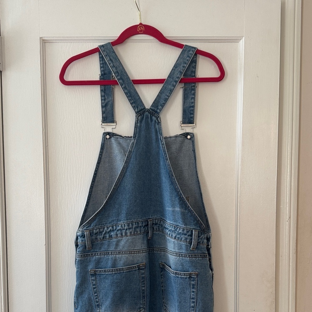 Twin Sisters Casual Blue Denim Distressed Overalls with Size L - Picture 7 of 16